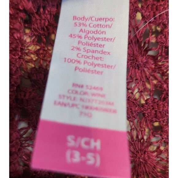 C1 No Boundaries burgundy lacey shrug - Picture 5 of 10